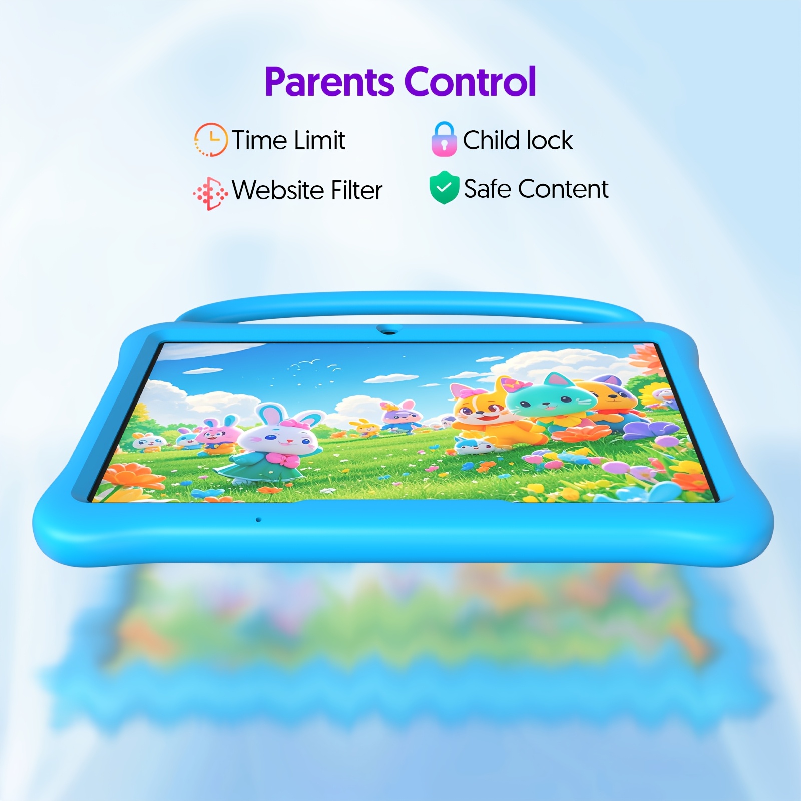 BAKEN Kids Tablet, Android 13 Tablet For Kids 10 Inch, Tablet Octa-Core CPU 64GB ROM 2GB RAM 1TB SD Card Expandable, Children'S Tablet With Case, Wifi Tablet Parental Control, Dual Camera, Shockproof Case For Kids Tablets, 1280*800 IPS HDTouch Screen