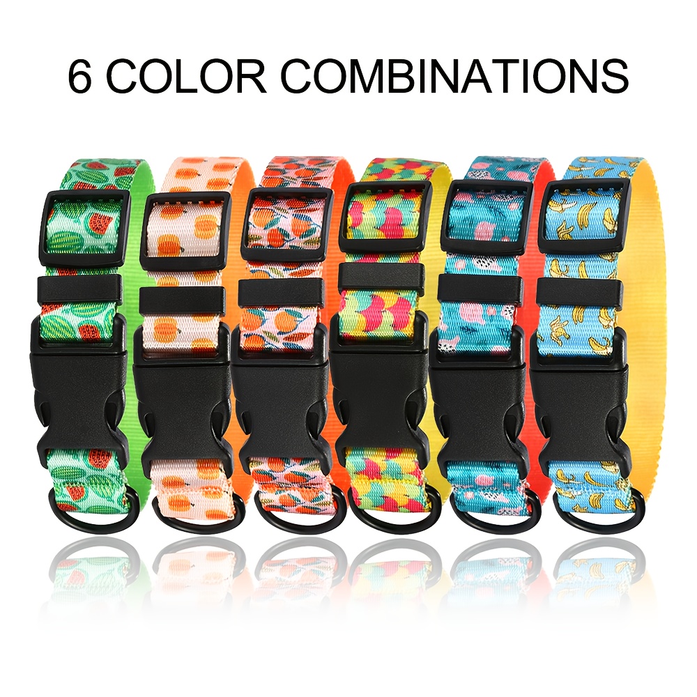Adjustable Fruit Themed Pet Collar with Custom Name