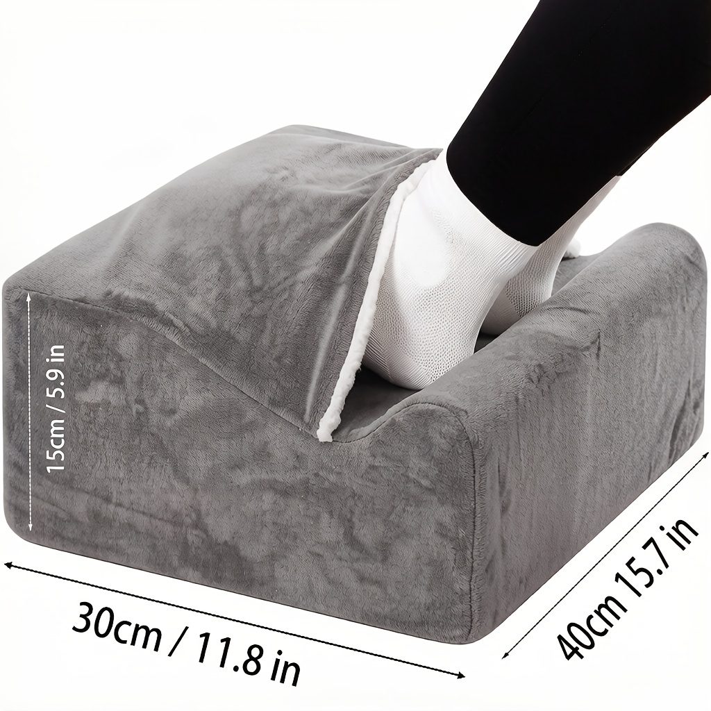 TEMU Reposapiés para debajo del escritorio en el trabajo, reposapiés de oficina con bolsillo para , reposapiés ergonómico para debajo del escritorio