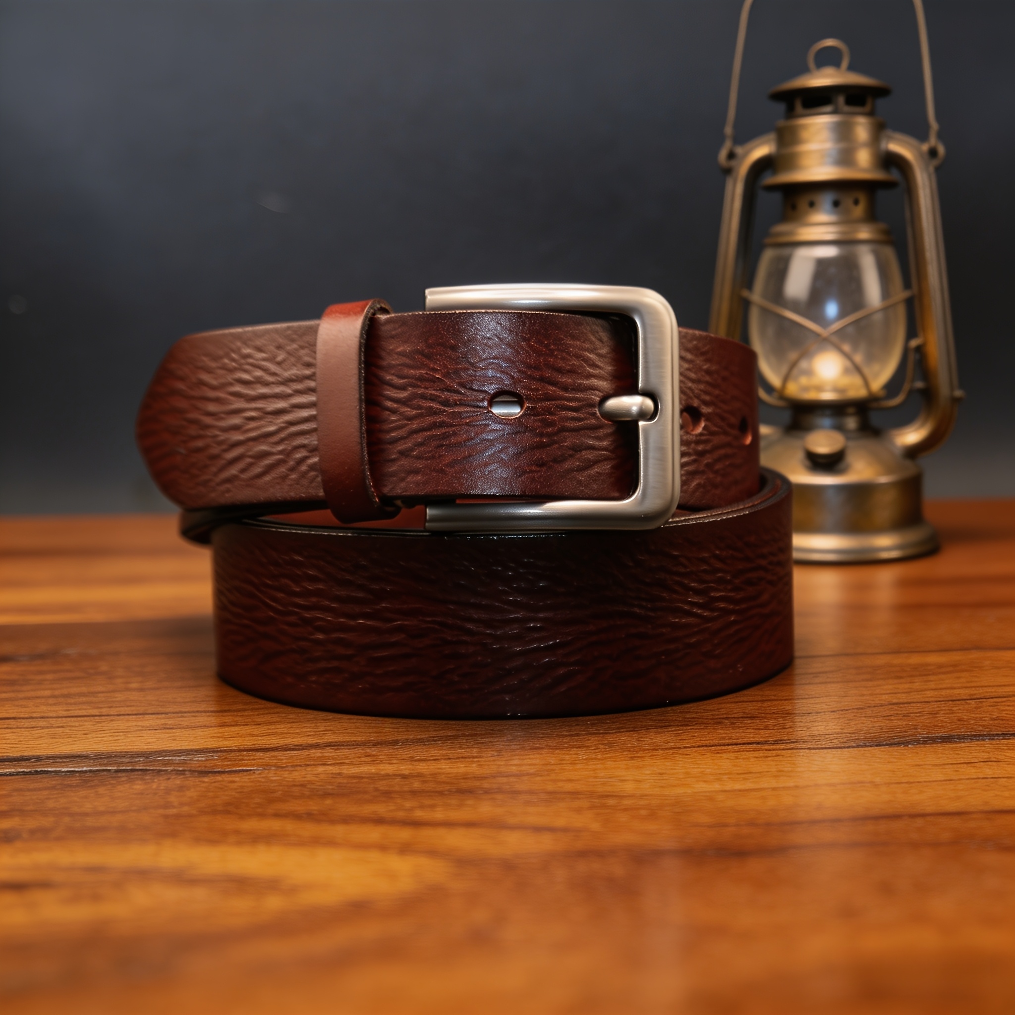 Men's Full-Grain Leather Golf Belt