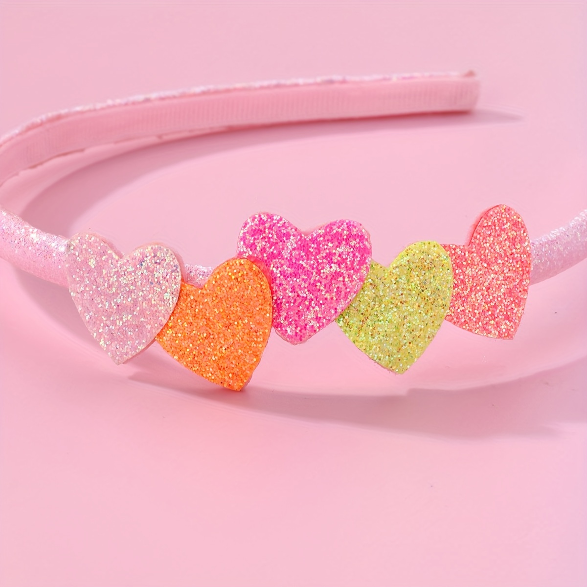 

1pc Dressy Heart Pattern Headband For Teens, Knit Fabric With Plastic Accents, Material, Perfect Gift For Girls Aged 15+