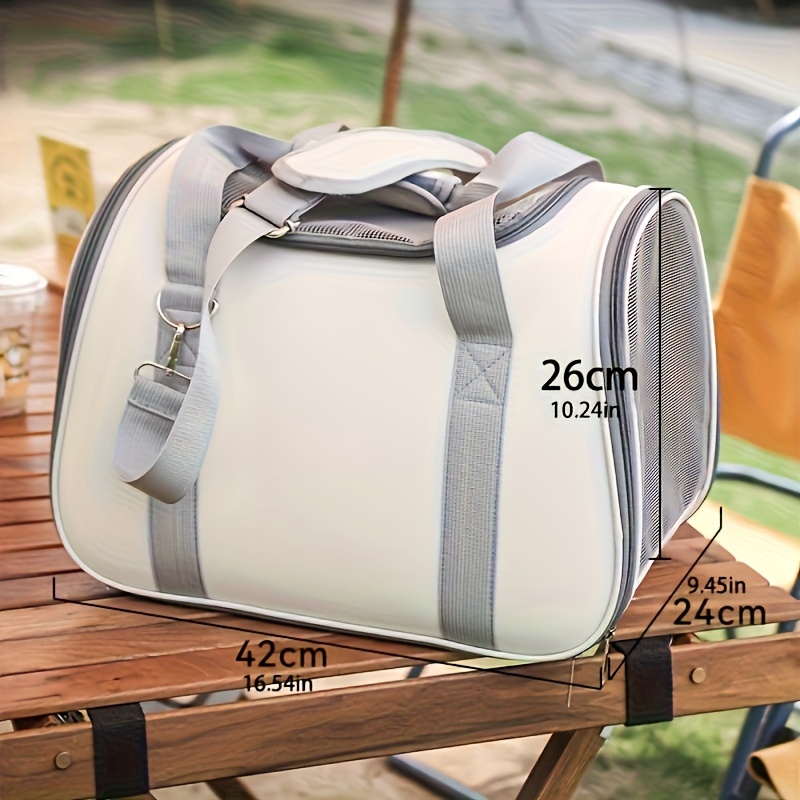 TEMU 1pc Cat Bag Outdoor Portable Backpack Breathable Handbag Crossbody Foldable Breathable Small And Medium Crossbody Cage