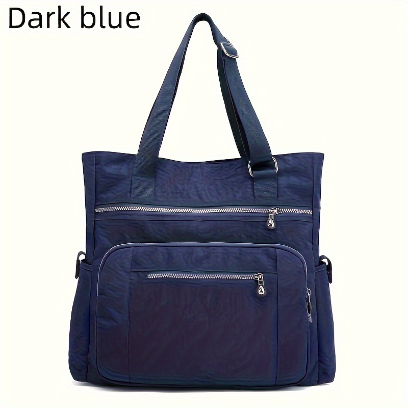 Multi Pockets Shoulder Bag Lightweight Nylon Travel Luggage - Temu