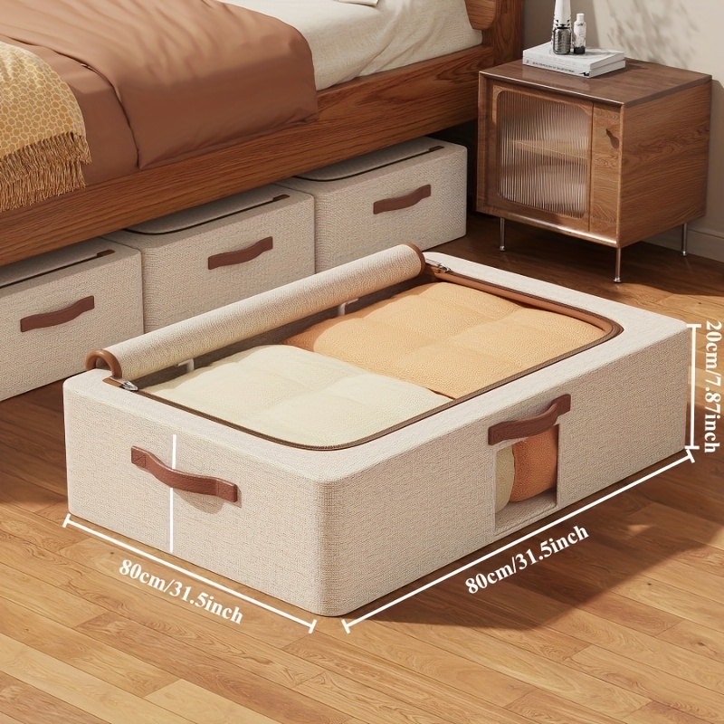 Large Capacity Underbed Foldable Storage Box with Lid