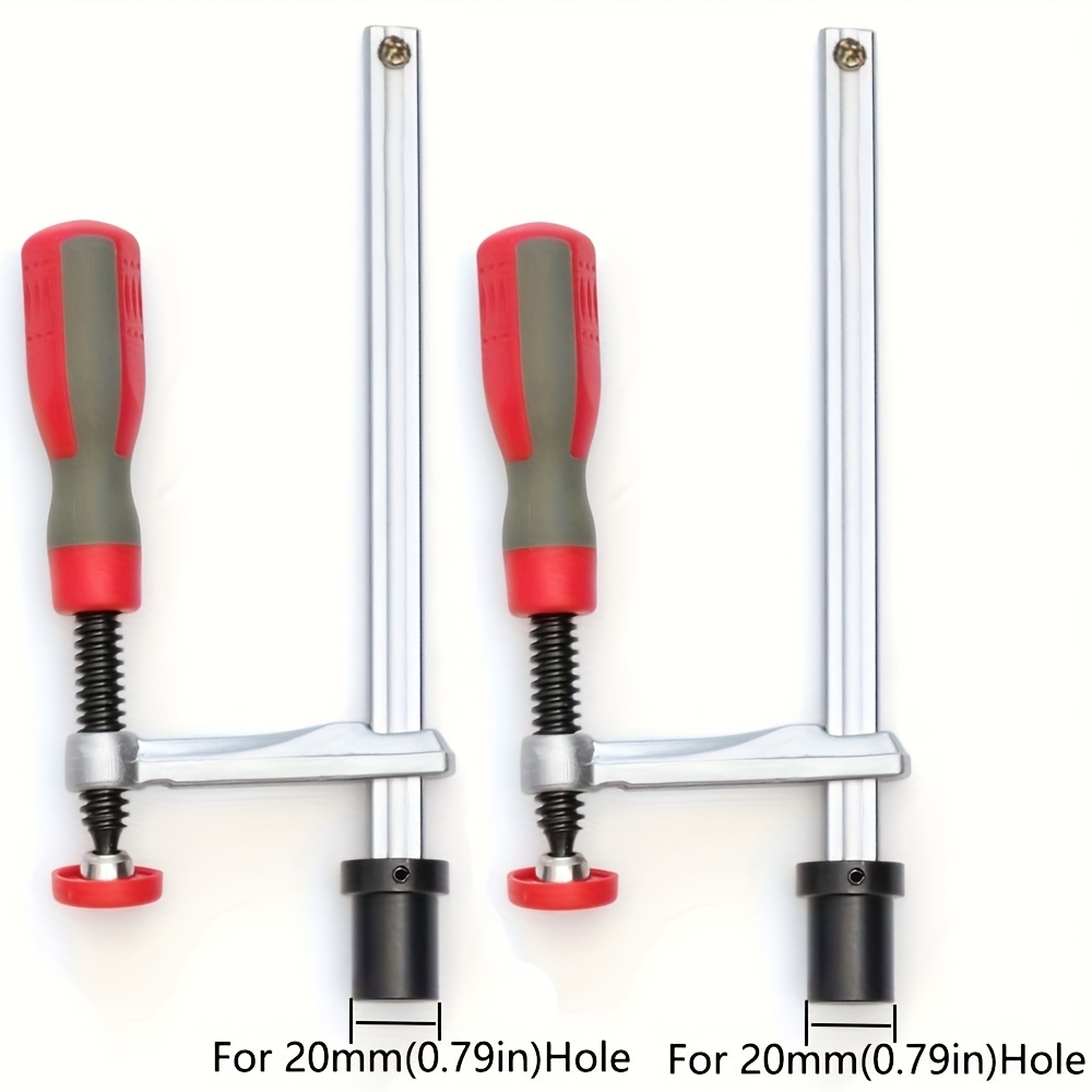 E-shop 2 Stück Holzbearbeitung Schnellspann-Klemme Tischklemme Handdreh-Klemme für Holzwerkbänke 19/20mm Lochwerkzeuge