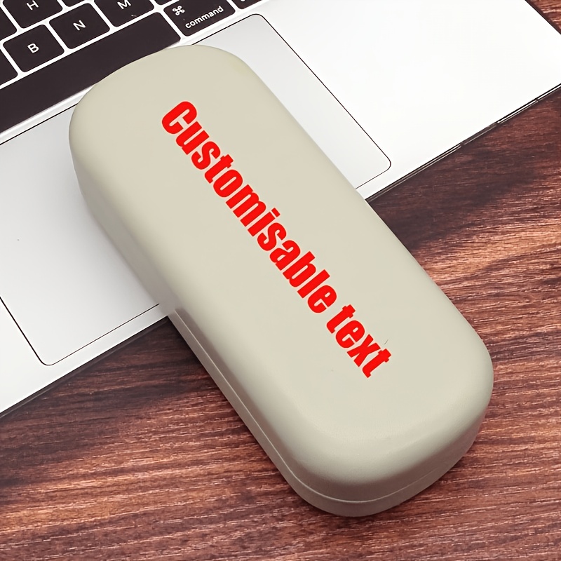 TEMU 1pc Estuche para gafas con texto personalizable, personalización de tu y texto, adecuado para varios de gafas, regalo ideal para familiares y ,