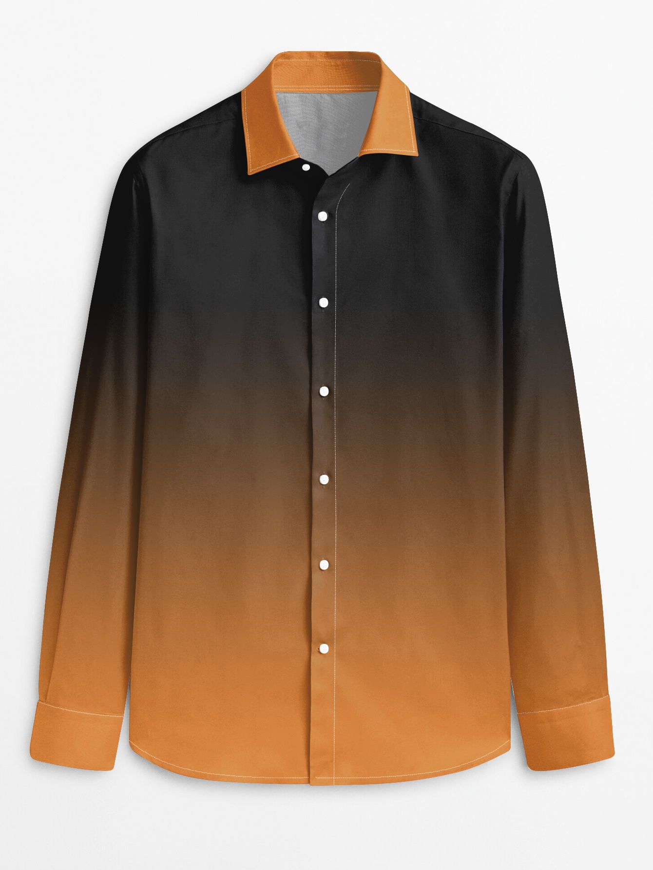 Men'S Stylish Print Shirt, Casual Breathable Long-Sleeve Button-Up with a Collar for Spring And Autumn.