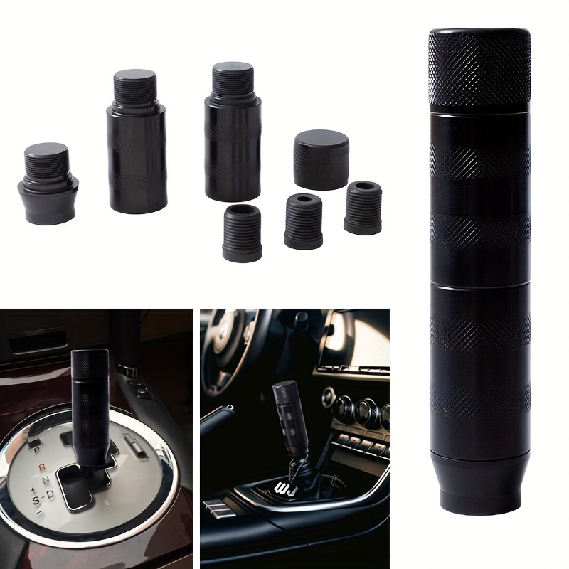 

Universal Black Gear Shift Knob For Cars, Compatible With , G27, G25, , , Th8a, Th8s, And , V10, V12, A7, A6, Featuring An Aluminum Alloy Design With Adjustable Length And Knurled .