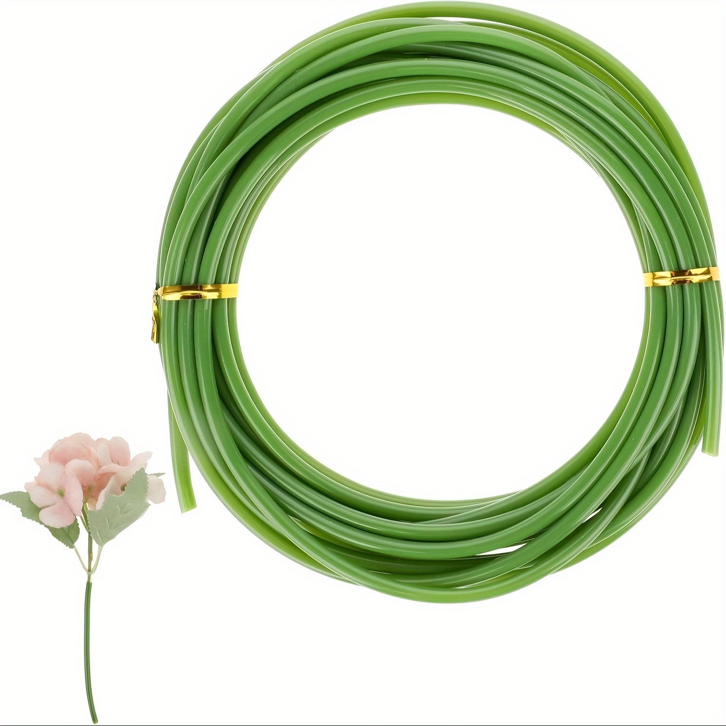 

16.4ft Green Tubing Roll For Bundling Artificial Flower Stems Artificial Flower Stem Covers For Diy Wedding Bouquet Corsage And Floral Arrangement