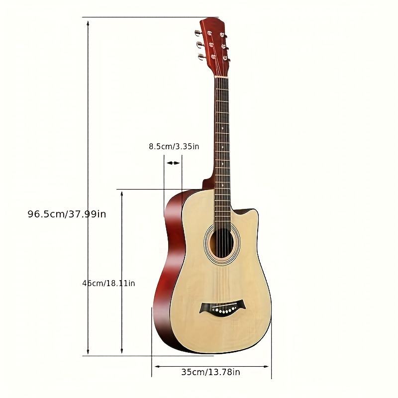 38 Inch Matte Acoustic Guitar - Suitable For Beginners And Adults,... product image 5