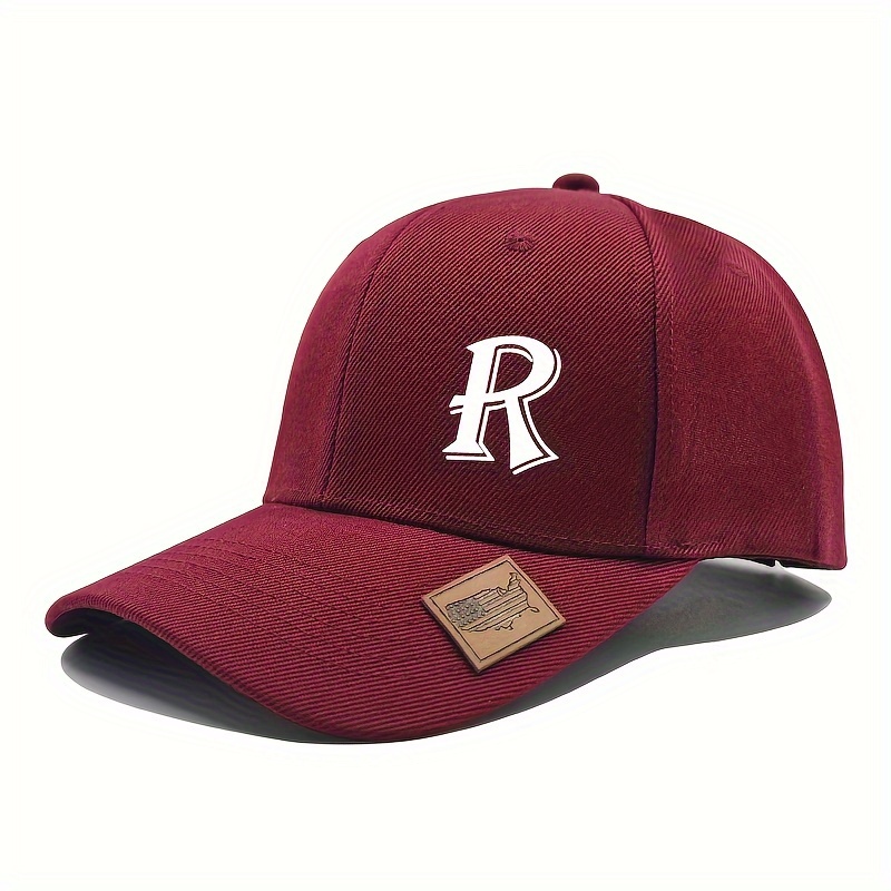 womens letter r embroidery baseball cap 100 polyester - Temu display picture 1