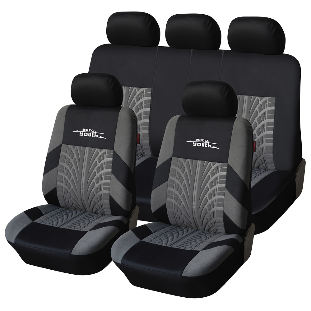 TEMU 5pcs Car Seat Covers High Quality Material Auto Seat Covers Fits Most Cars Covers Car Seat Protector Automotive Interior, Full Set Car Seat