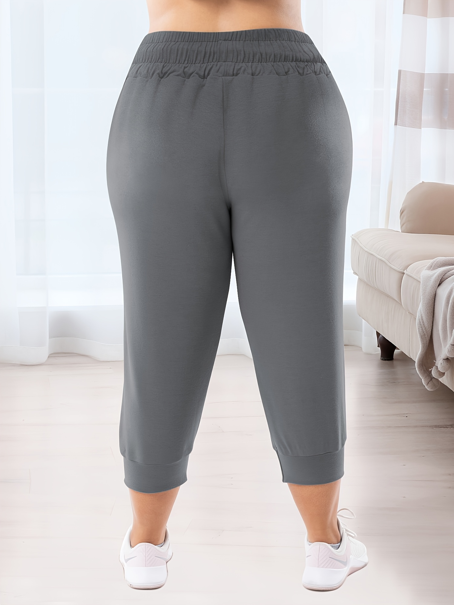 loose size jogger pants drawstring waist side Temu Canada