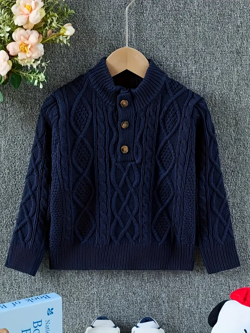 boys cozy knit cardigan navy blue cable knit sweater with button front long sleeves and ribbed cuffs fall winter medium stretch fabric fall winter apparel cable knit cardigan medium stretch fabric sweater vest sweater for boy navy sweater for boy winter sweater for boy black 2