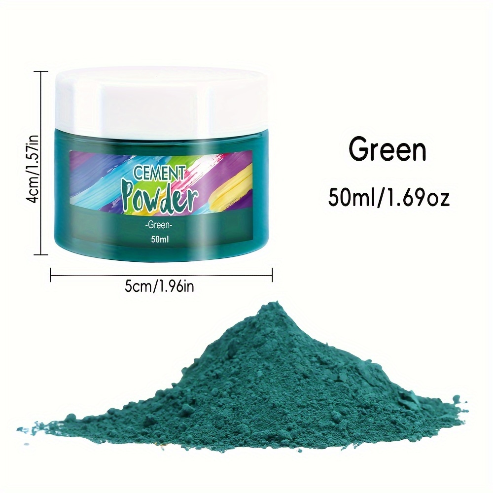 Image of 50ml/1.69oz 12 Colors Gypsum Cement Pigment Powder, Cement Plaster Art, Water-based Pigment Color Powder Suitable For Cement, Plaster