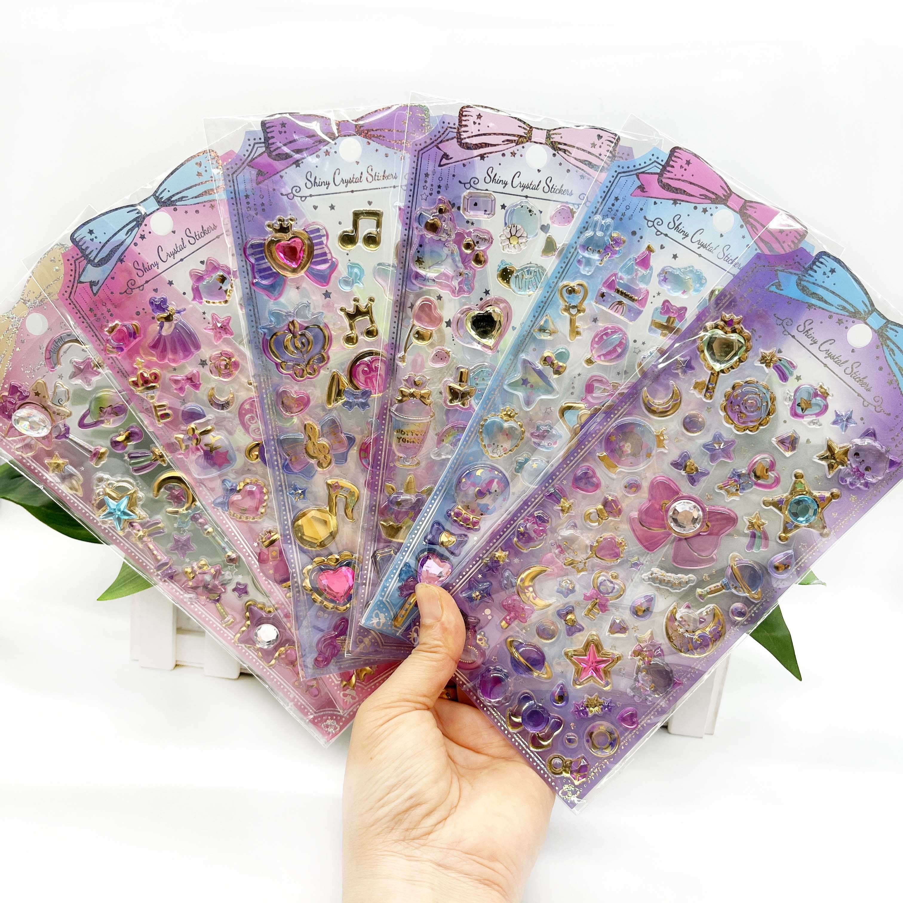 

1pc 3d Acrylic Diamond Sticker, Mixed Colors, Heart-shaped Crystal For Scrapbooking & Crafts