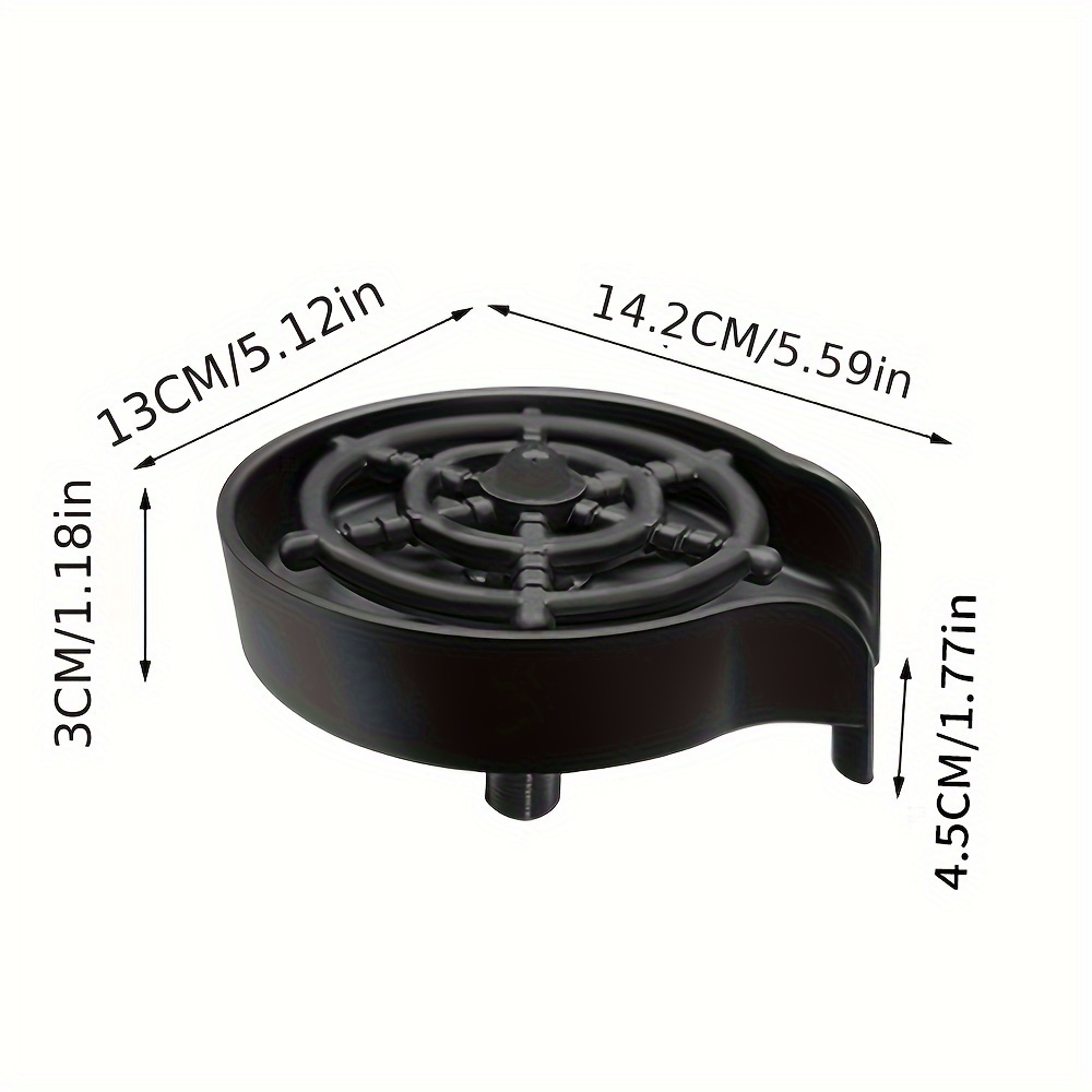 Image of Easy-clean Glass And Bottle Washer With Innovative Cup Design - 19.69inch Faucet Attachment, High-pressure Spray For Quick Rinsing, Energy- And Water-, Durable Abs Material - Accessory