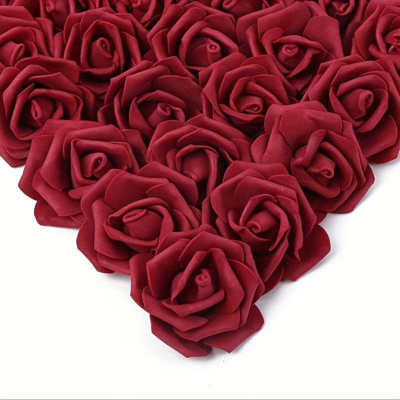 

20/30/50/100pcs Artificial Rose Flower Heads, 1009cs Real Looking Foam Fake Roses For Diy Wedding, Shower Centerpieces Arrangements, Party Tables Home Decorations, Party Decor