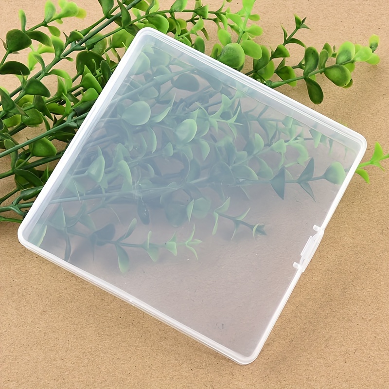 

1pc Translucent Flat Storage Box, Square Pp Plastic Organizer, Multipurpose Clear Product Packaging Container, Storage Supplies