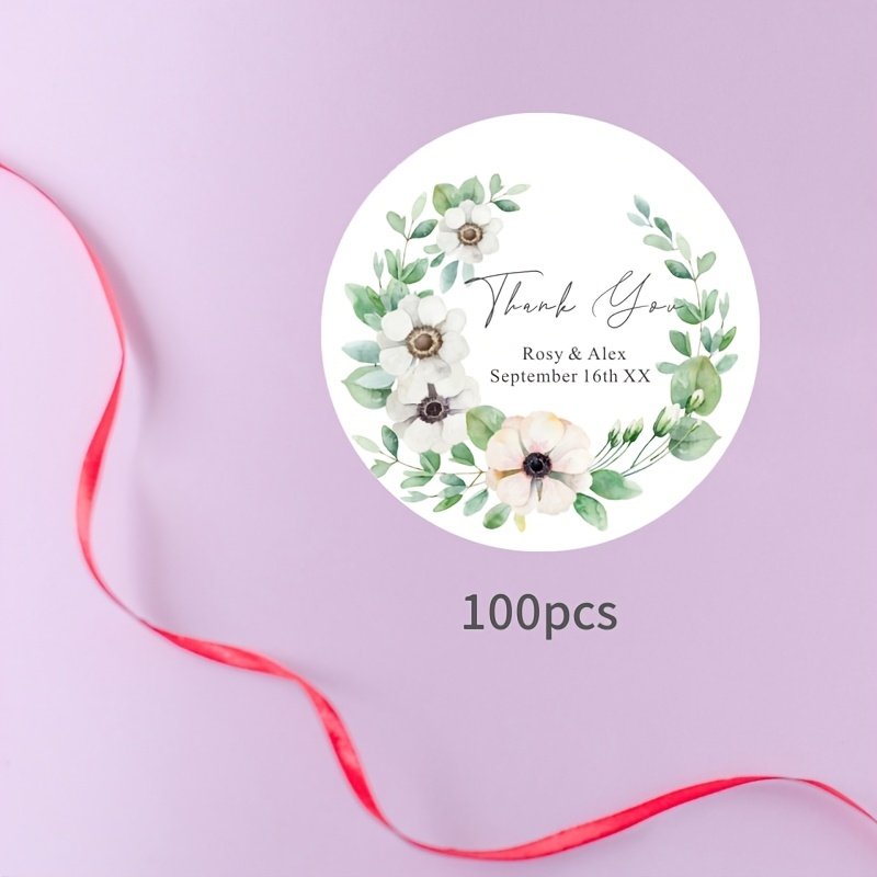 TEMU 100pcs Personalized Return Address Labels, Customized Name Stickers, Wedding Stickers, Wedding Supplies, Wedding Decorations, Office Supplies,