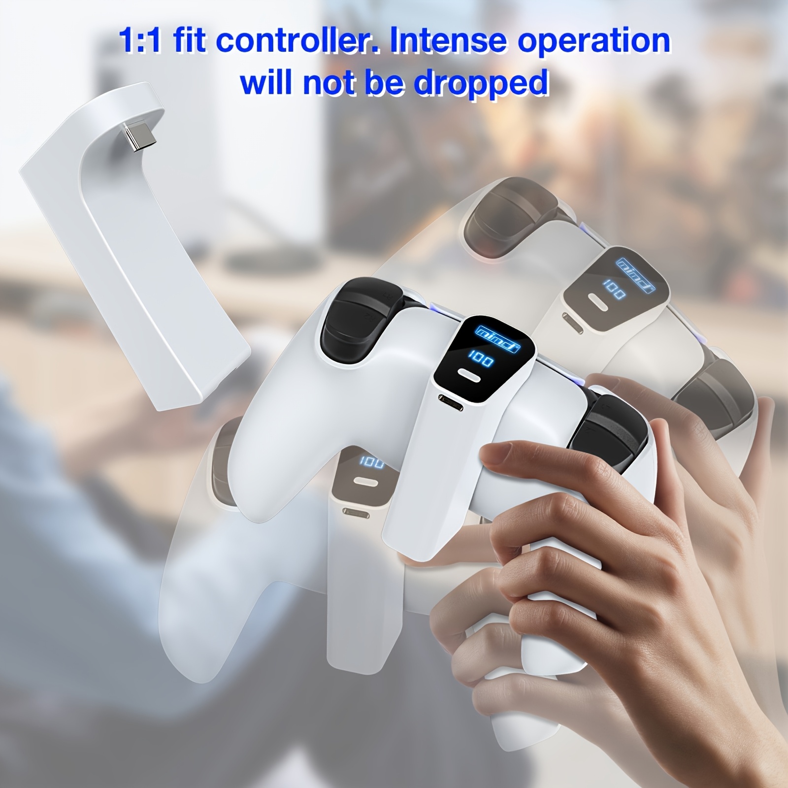 1 built in high capacity 2000mah battery for ps5 controller percentage power display small size does not     to play games add   of gaming time   game gift Product details 2