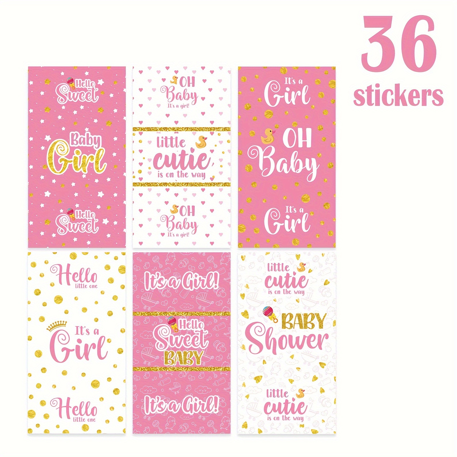 TEMU 36pcs, Baby Shower Candy Wrappers, Shower Mini Candy Bar Miniatures Wrappers Chocolate Bar Label Stickers For Baby Shower Decor, Gender Reveal