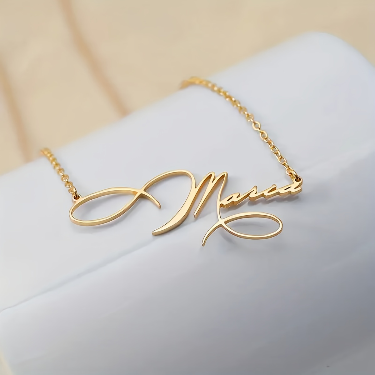 TEMU 1pc Collar con , Elegante y a para Mujer - Colgante Personalizado en Acero Inoxidable 304, Accesorio de Joyería para el Cuello, Regalo Festivo