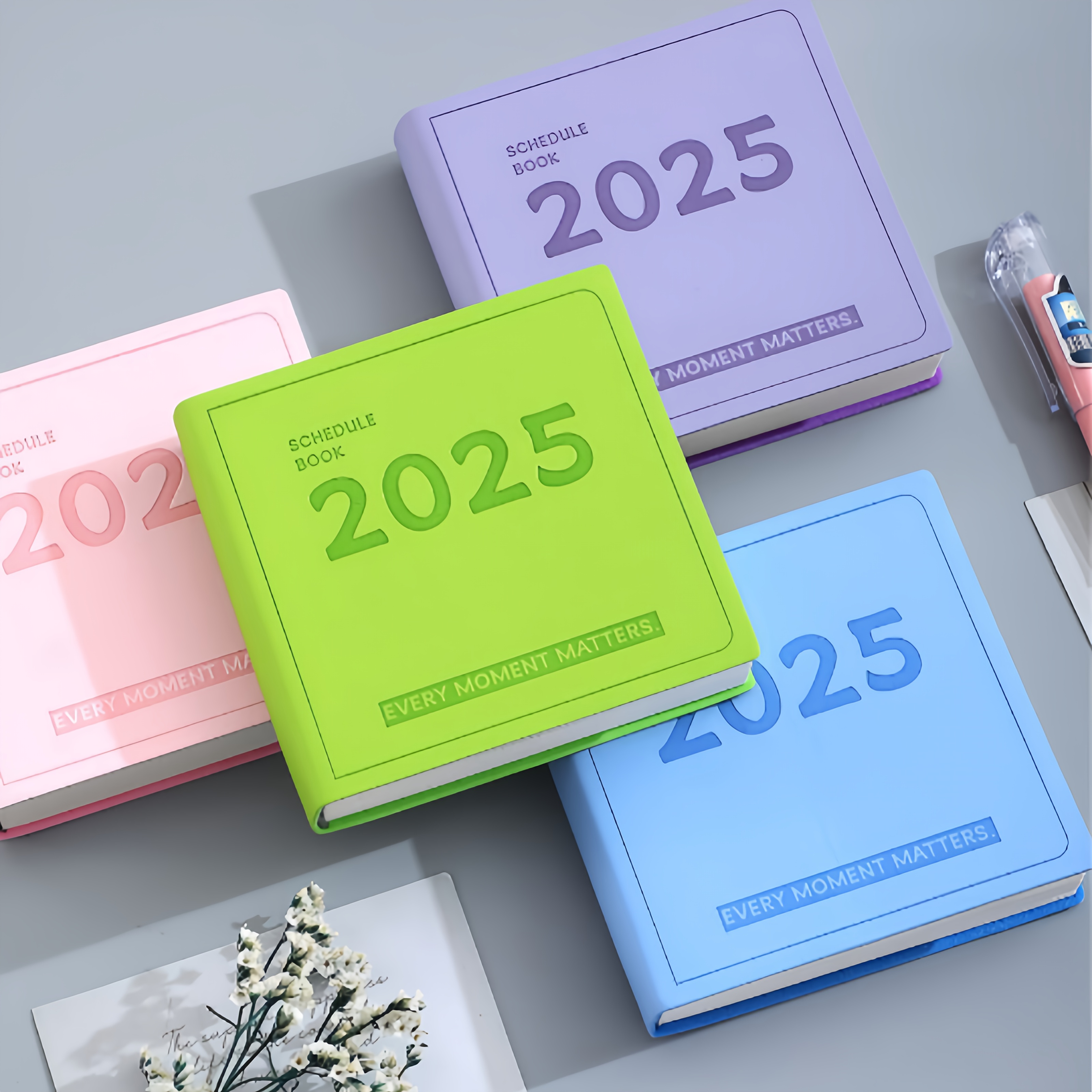 

2025 Mini Square - Macaron Colors, Daily Planning & Self-, For Scheduling, Calendar