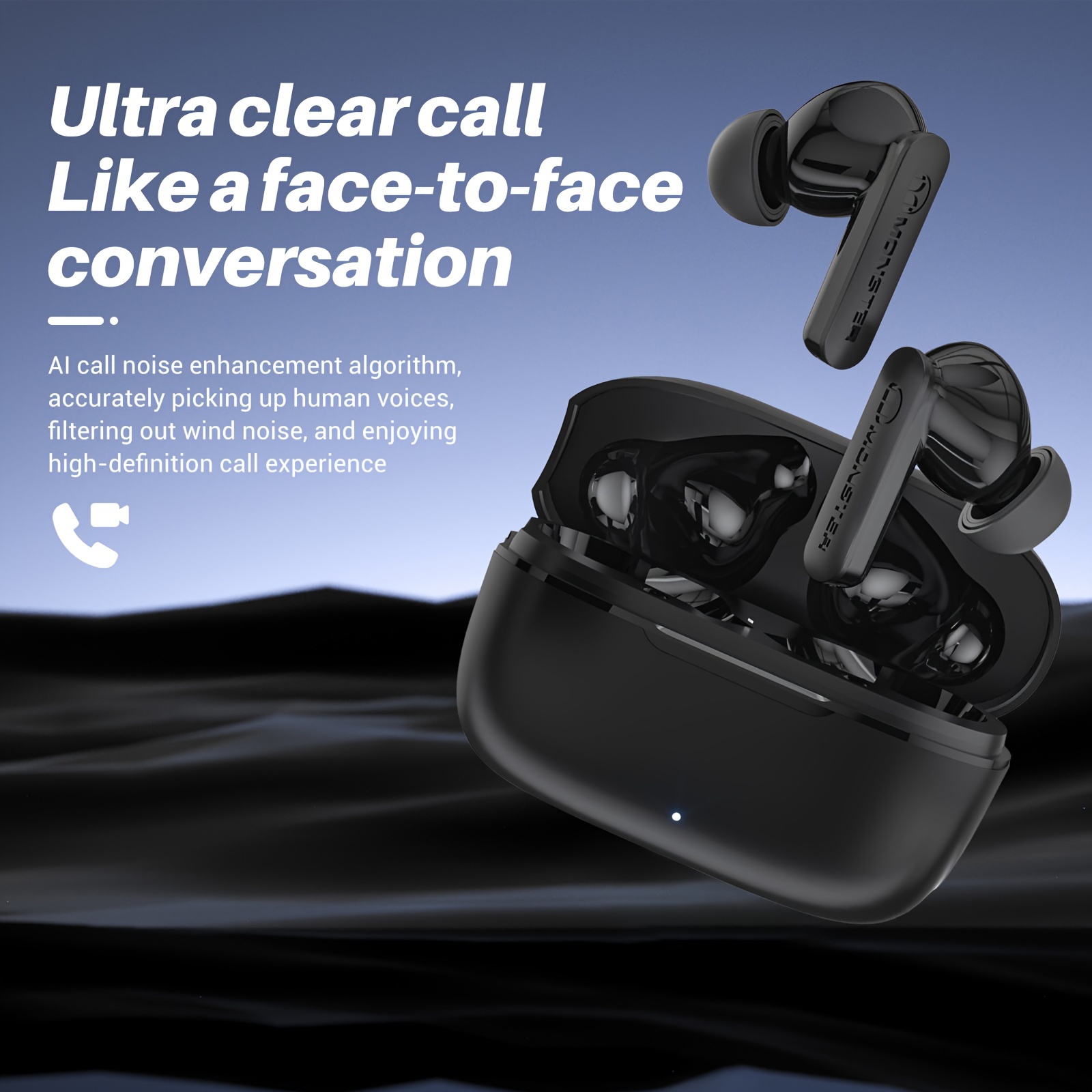 

Monster Wireless Earbuds With Cvc 8.0 Noise Cancellation, 60 Hours Playtime, Fast Charging, In-ear Headphones For Daily Use And Gift Giving (black)