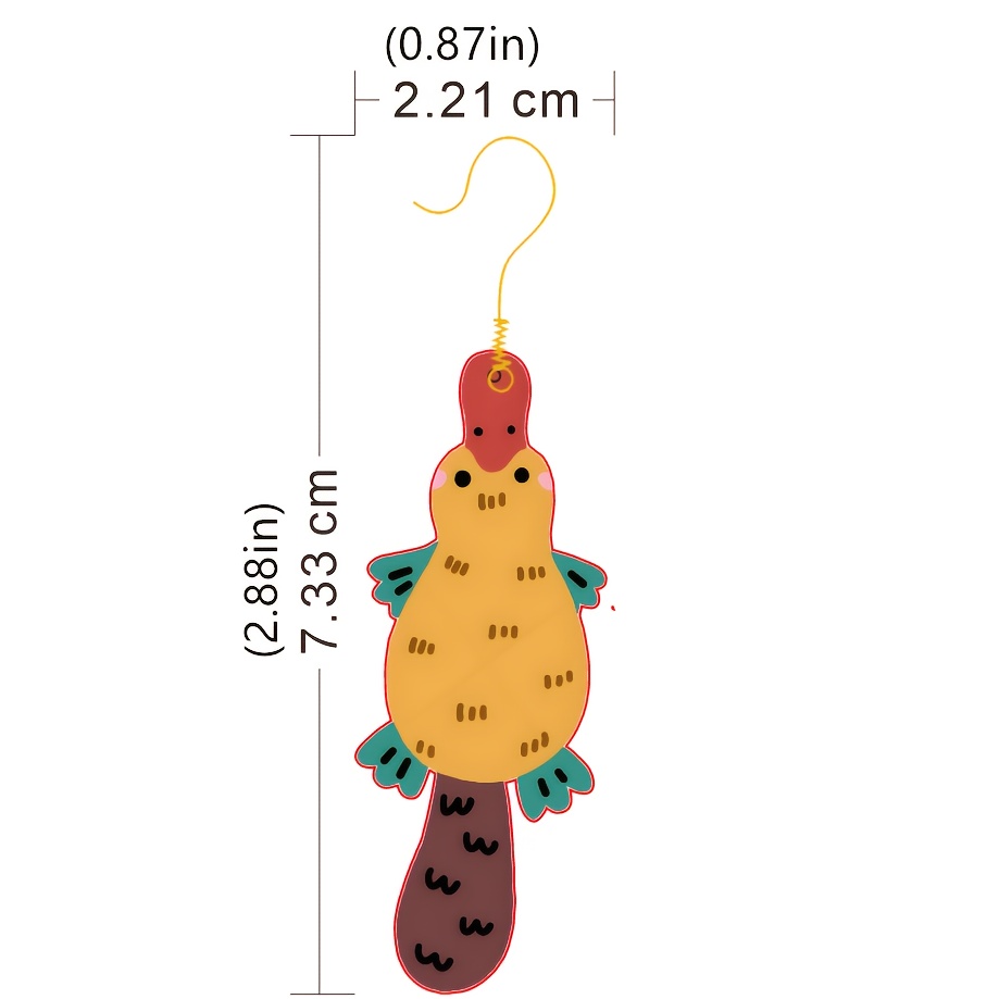 Handmade Cute Duck Seed Bead Drop Earrings