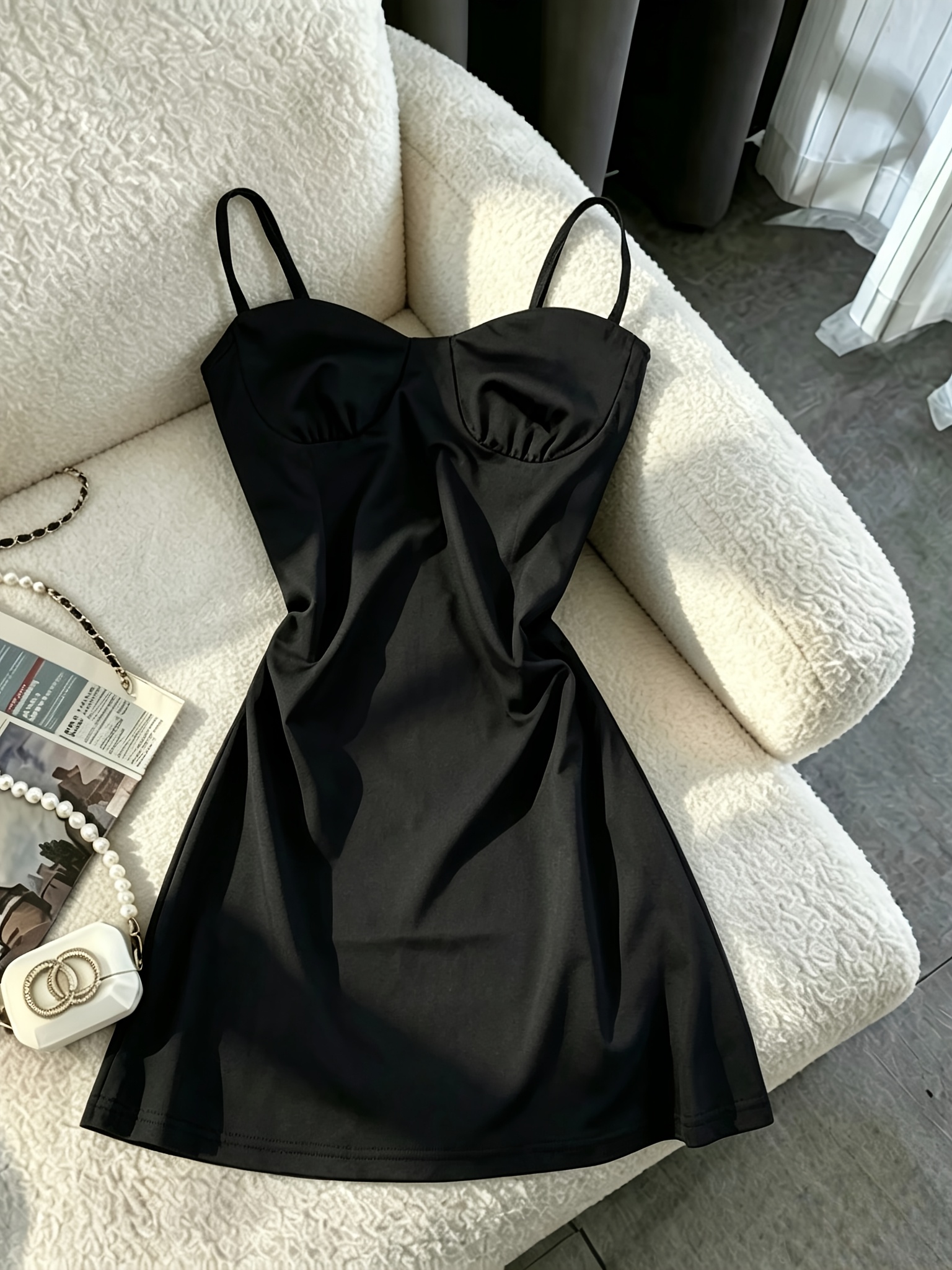 black string dress sold on Temu United States