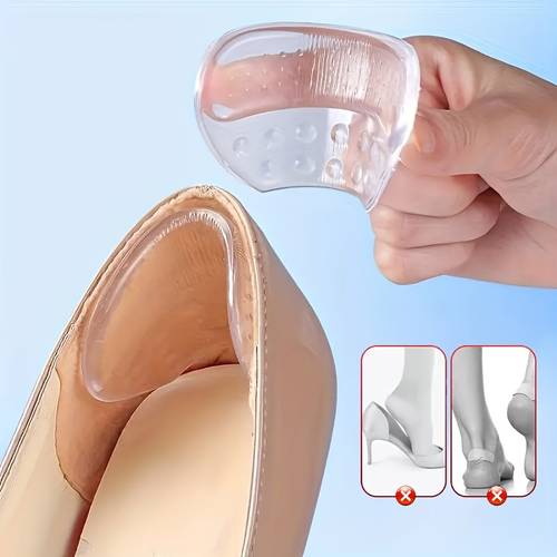 1 stück/4 stück ultraweiche fersenschoner - anti-reibung & anti-rutsch, mit massagepunkten, größenverstellwerkzeug, fersen-einsätze für high heels, gel halbgrößen-einlegesohlen