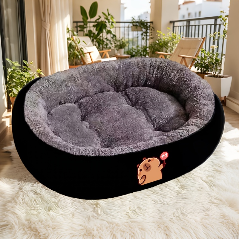 TEMU Capybara Cat Bed Capybara Pattern Soft Comfortable Pet Bed Pet Sofa, , Multi-scene Placement Comfortable Rebound, No Installation Design,