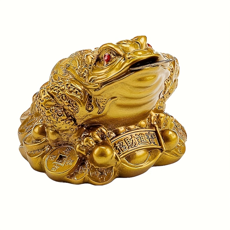 Image of Frog Coin, Toad Coin For Shui, A Chinese Charm For Wealth, Perfect For Home Decor Or As A Gift (6cm X 6cm X 5cm)