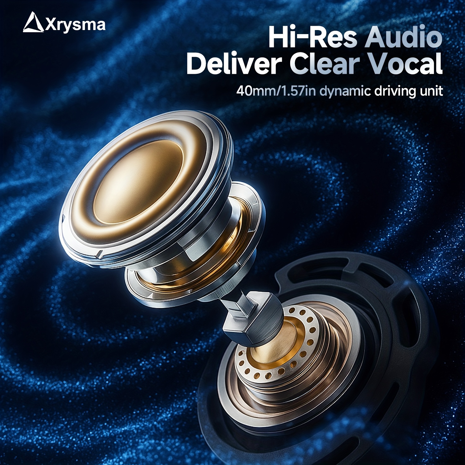 Xrysma Active Noise Cancellation Wireless Headphones, Hi-Res Audio Wireless 5.3 Headset With 35H Playtime, Multipoint Connection For Home, Office, Travel