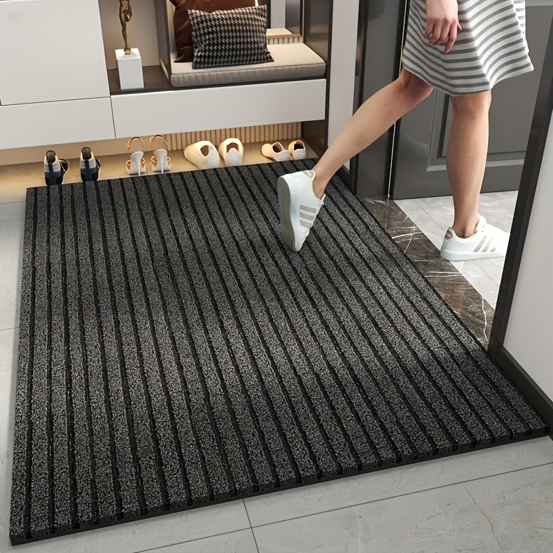 

1pc Striped Anti-fouling Mat, Waterproof Anti-slip Mat, Outdoor Entrance Mat, Entrance Mat, Front Porch Mat, And Dust Mat, Entrance Wear Mat Free Cutting Carpet, Easy To Clean And Carpet