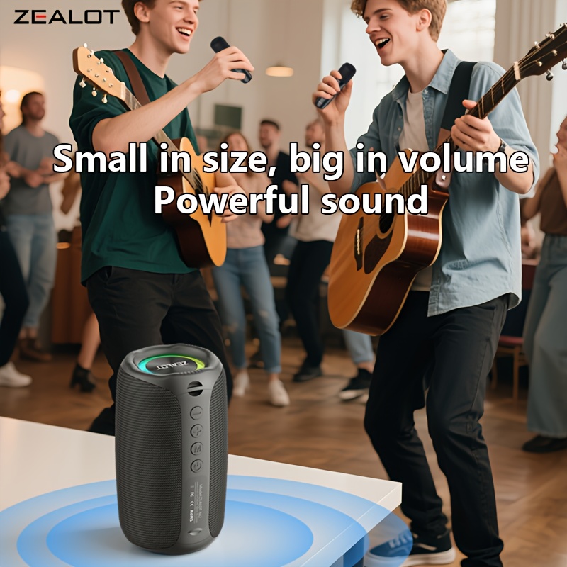 ZEALOT M2 Coluna de Som Sem Fios com Dois Microfones de Karaoke Sem Fios 8