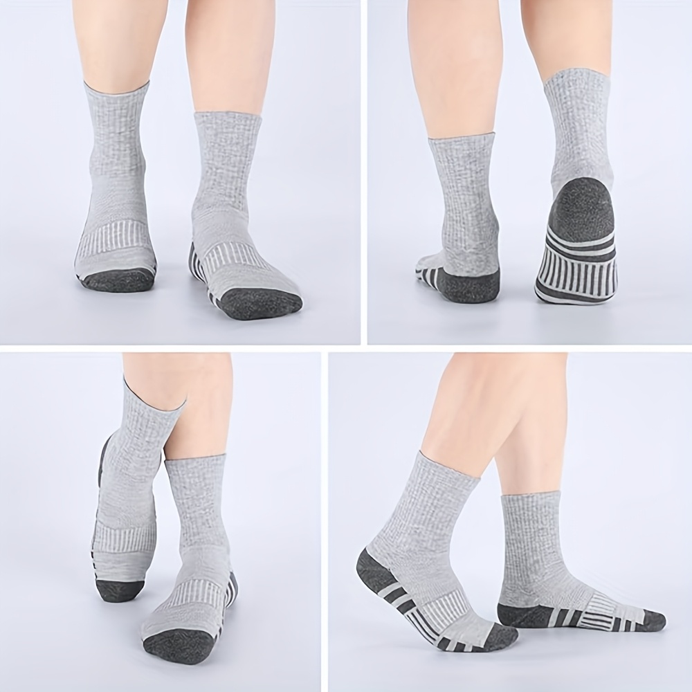 6 Pairs Of Sports Socks, Buffered Running Socks, Breathable Outdoor Sports Socks