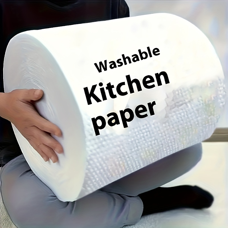 

50/200 Sheets Washable Kitchen Paper Towels, 1-ply Multifold , Reusable Wet/dry Towel For Cleaning, Drying, Home Use, Fabric Paper Roll, Ideal For Kitchen, Bathroom, Events,