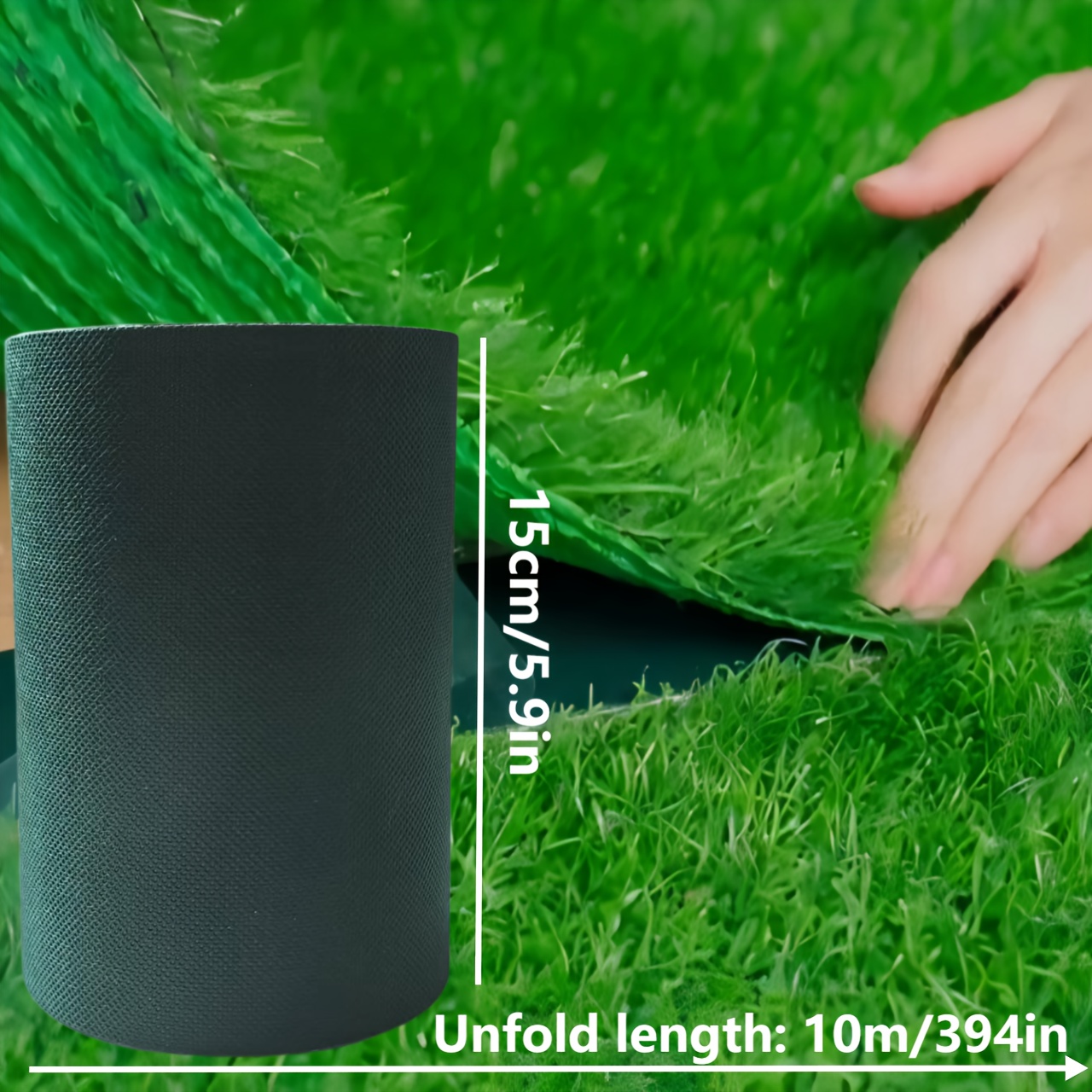 TEMU 10-meter Self-adhesive Artificial Grass Seam Tape - Heavy Duty Repair Tape For Seamless Lawn Installation, Landscaping, Garden, Playground And ,