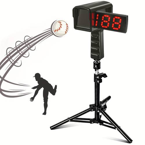 baseball gun with tripod speed gun for baseball softball led lcd larger display handheld or speed sensors baseball speed training equipment for all baseball players