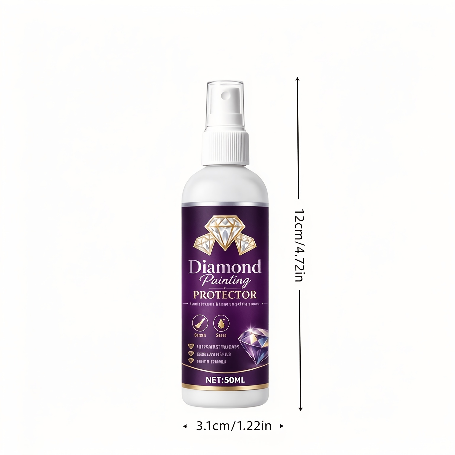 TEMU Spray de pour Peinture Diamant - Convient pour la Peinture Diamant et les Loisirs Créatifs DIY, Offre une Permanente des Œuvres d'Art, Entretien