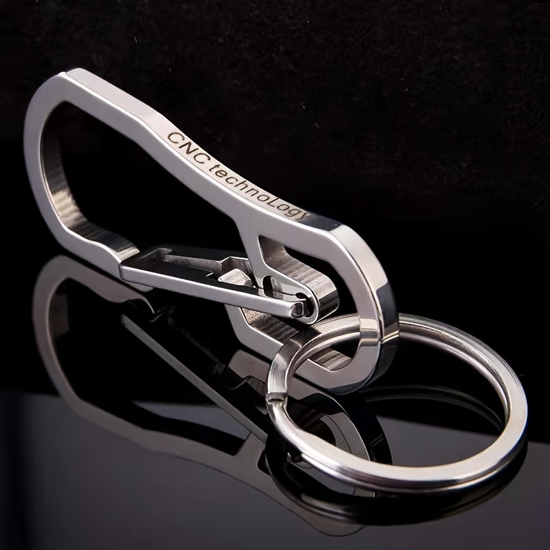 1pc Stainless Chain Clip Hook Ring Outdoor Sport Hiking Backpack Belt Holder