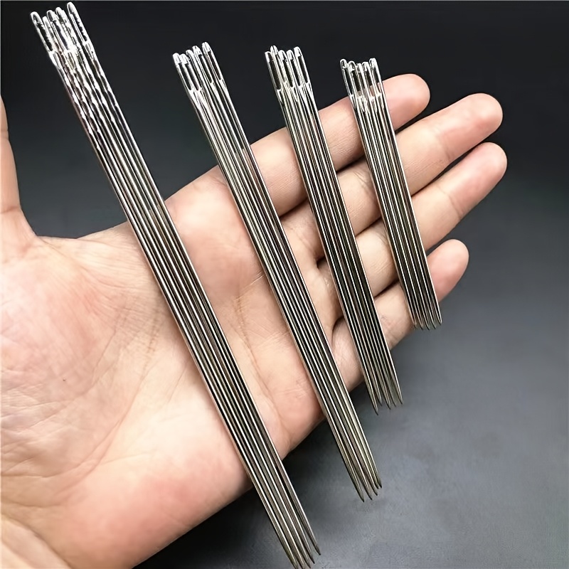 

A Set Of 5 Professional Indoor Decoration Needles: 7.5cm, 10cm, 12.5cm, 15cm. Hole Diameter .6mm, And Eye Length Sewing Needle Is Silver Gray