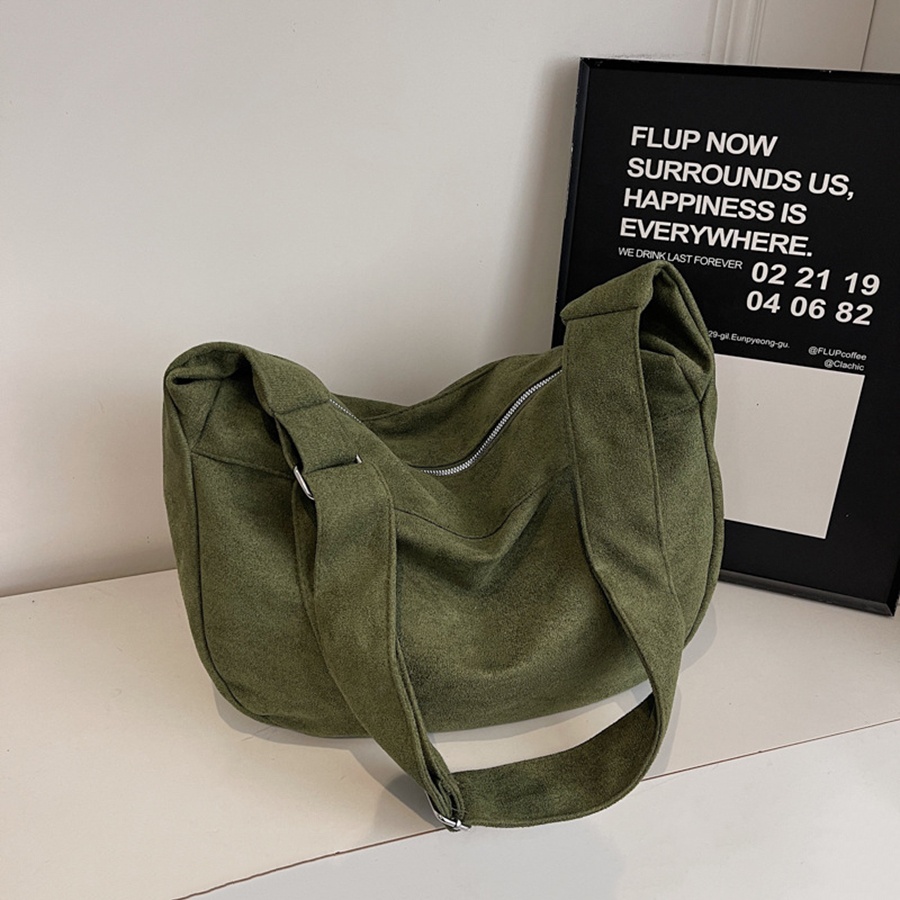 TEMU Handbag, Fashion Vintage Solid Color Suede Women's Shoulder Bag, Casual Crossbody Bag, Lazy Style Large Capacity Shoulder Bag, Simple Tote Bag,