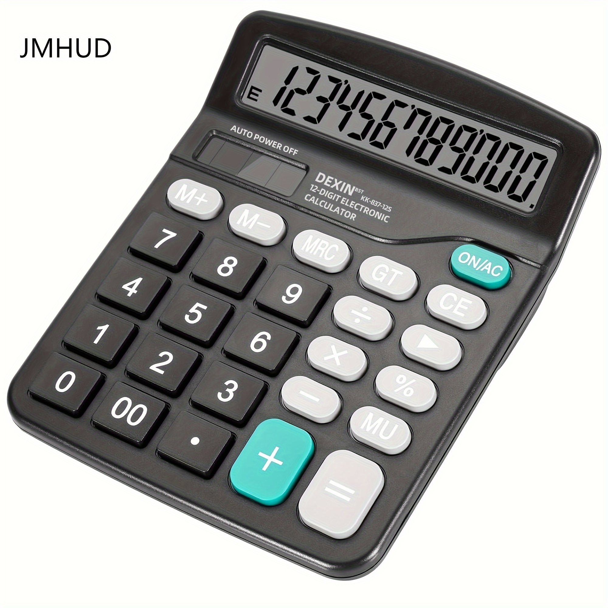 

Jmhud Classic Black, , Lcd Display, Mute Calculator, Dual Power Supply, Solar+aa Battery,