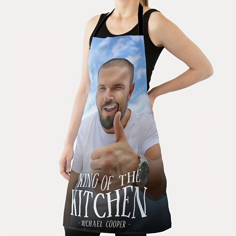 TEMU Custom Photo Apron | Personalized | Gift For Bestie/boyfriend/parents | Kitchen Linen Washable Apron | Anniversary