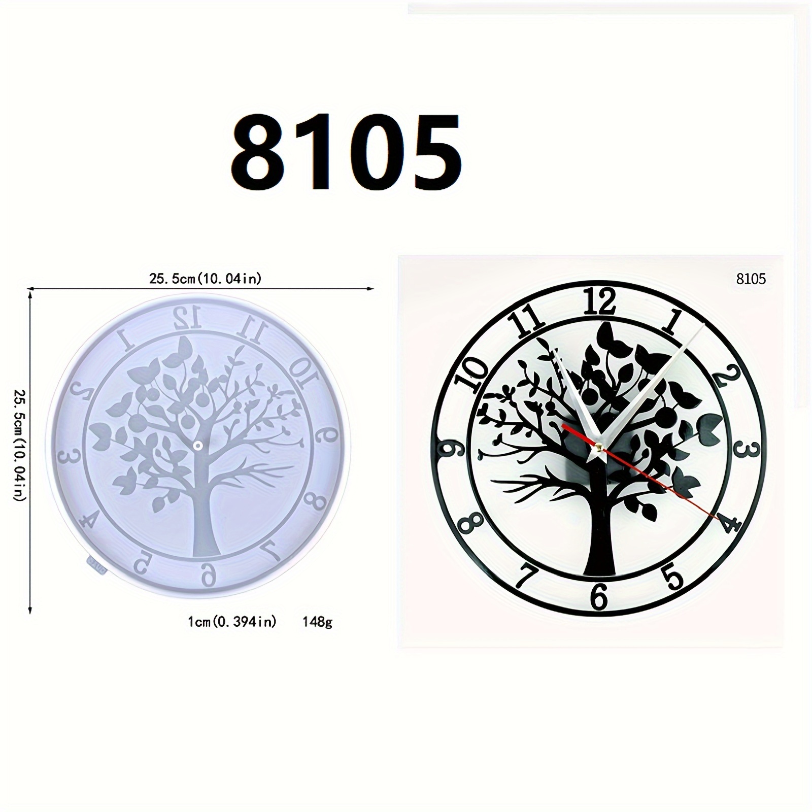 Life Tree Clock Wall Hanging Silicone Mold Round Life Tree Clock Wall Hanging Living Room Entrance Wall Hanging Silicone Mold