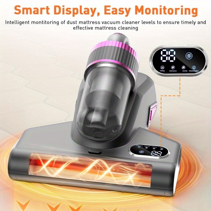 Professional Cordless Bed Vacuum Cleaner, Super  , Dual Vibration,   Home & Bed Cleaning Tool