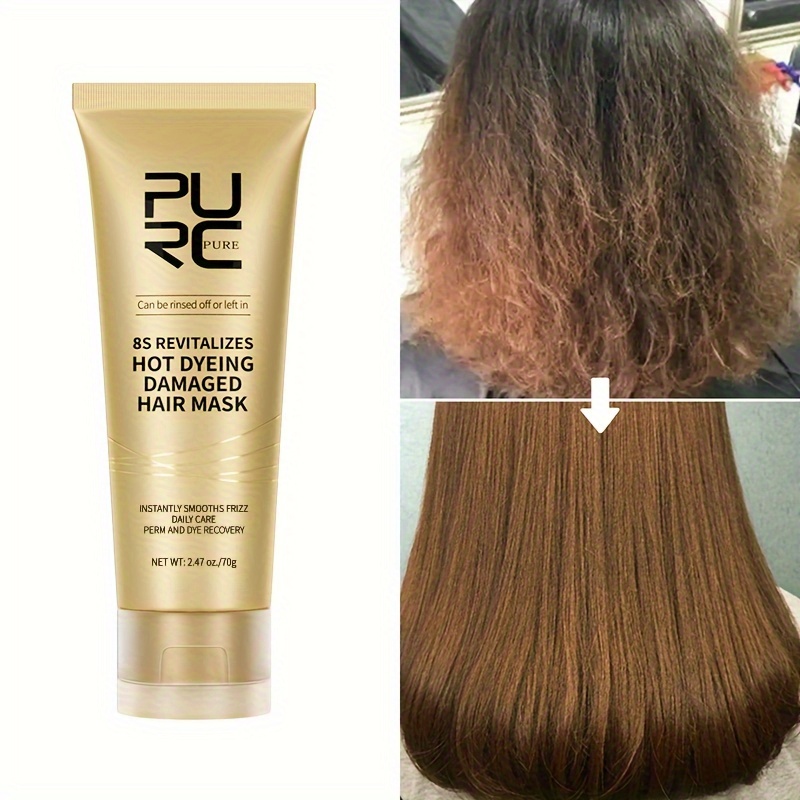 2 unidades 70g     mascarilla capilar crema de queratina suavizante para cabello dañado y con frizz, producto para el   del cabello 1